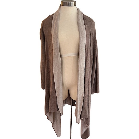 Sweaters - Classic two tone shawl neck sweater cardigan
